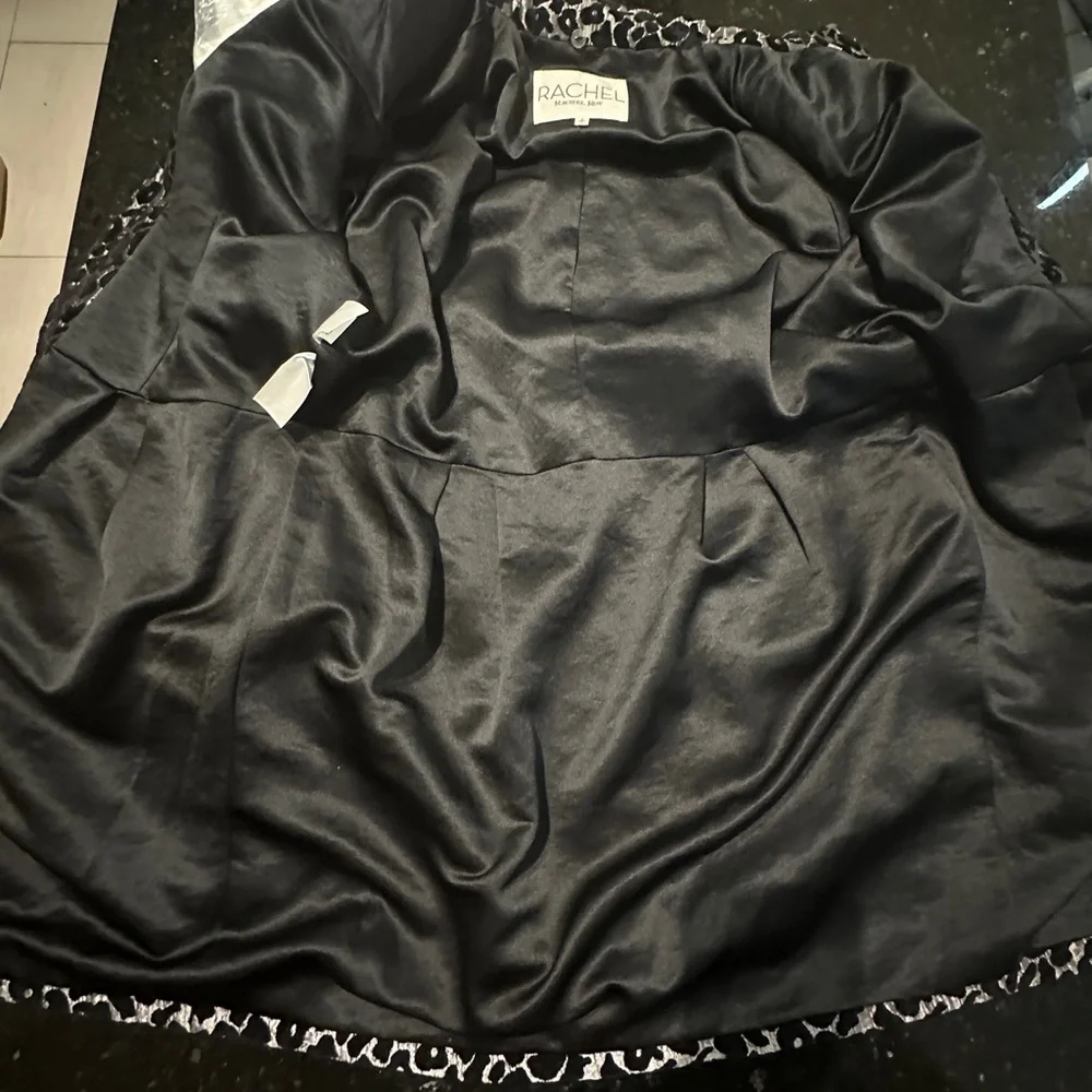 Rachel Roy Textured Velvet & Silk Blend Lightweight Coat Jacket Size 6 - Picture 12 of 15